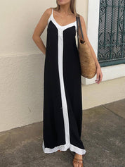 Nancy | Island Style Lavechic Colorblock Midi Dress Look