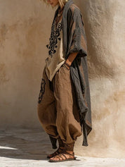 Margaret | Nomadic Bohemian Art Print Three-Piece Set Outfit